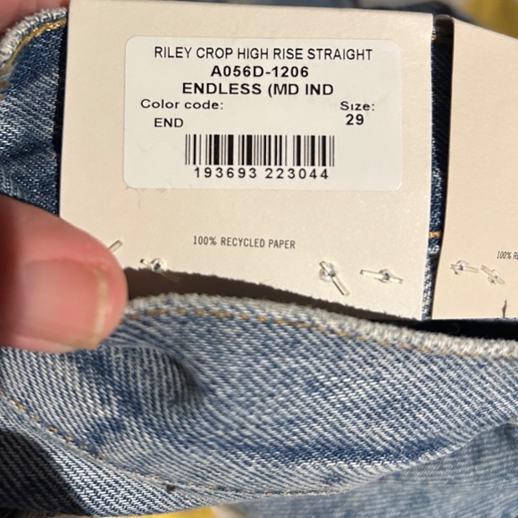 AGOLDE Riley High Rise Straight Crop Jeans 29 NWT - Picture 10 of 16